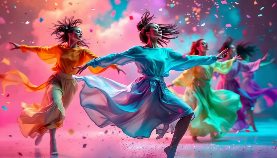 A supportive dance environment where deaf dancers collaborate and thrive together.